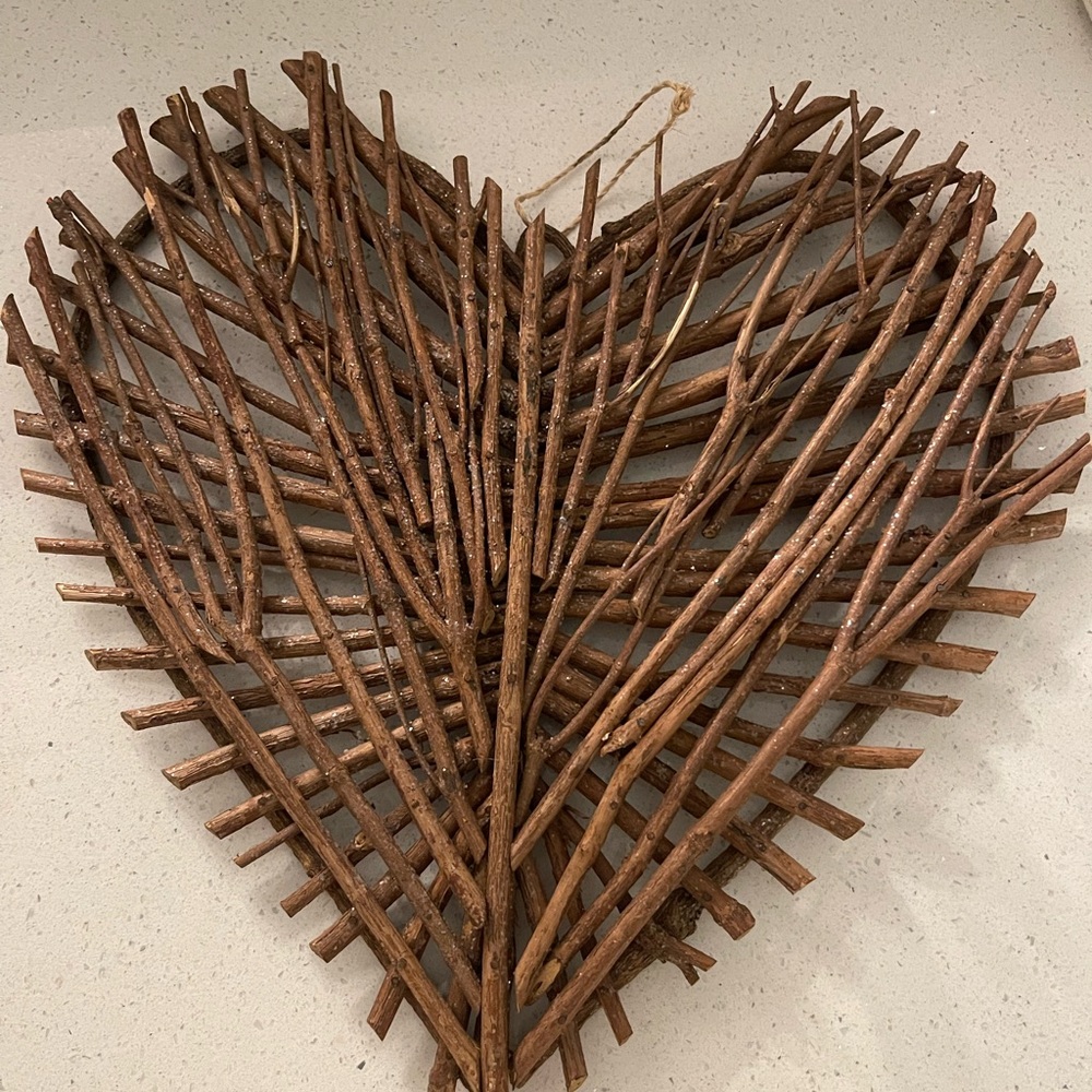 Heart-Shaped Twig Wall Decor